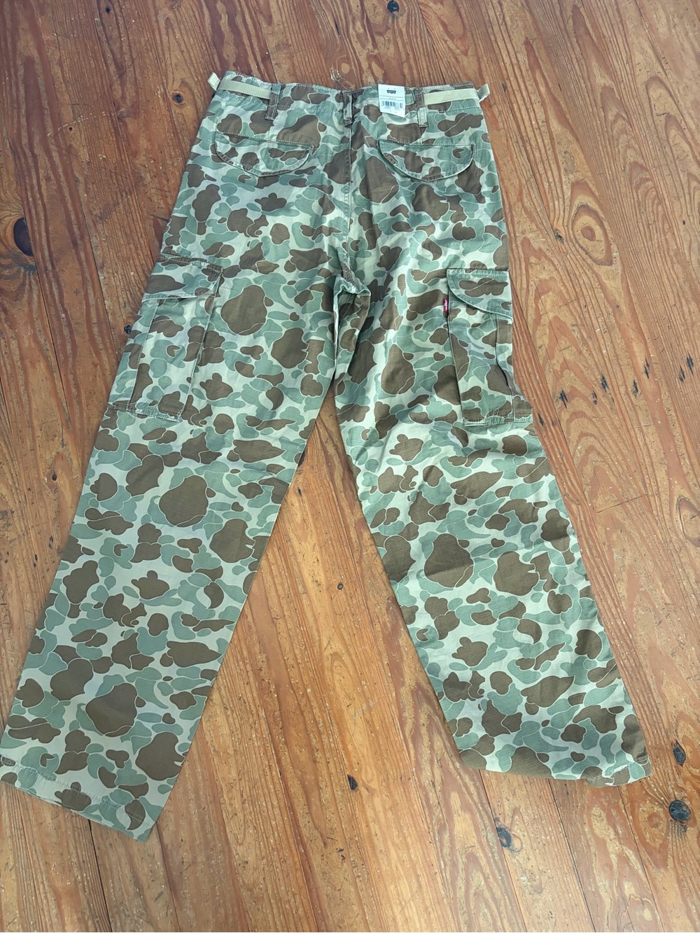 Camo Cargo Pants - Green/Brown Duck Pattern